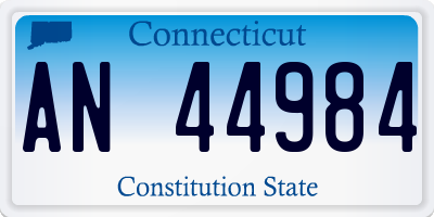 CT license plate AN44984