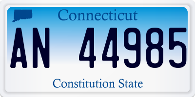 CT license plate AN44985