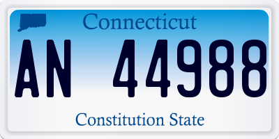 CT license plate AN44988