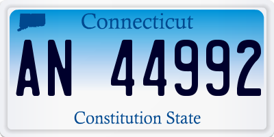CT license plate AN44992
