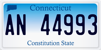 CT license plate AN44993
