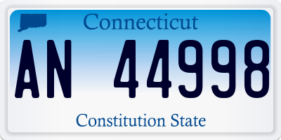 CT license plate AN44998