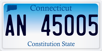 CT license plate AN45005