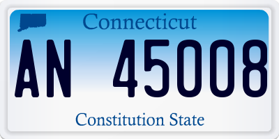 CT license plate AN45008