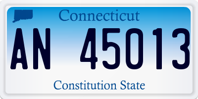 CT license plate AN45013