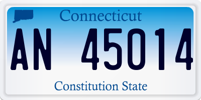 CT license plate AN45014