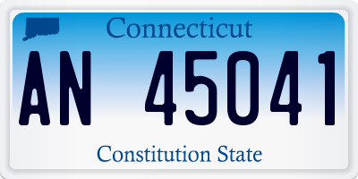 CT license plate AN45041