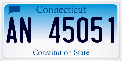 CT license plate AN45051