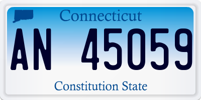 CT license plate AN45059