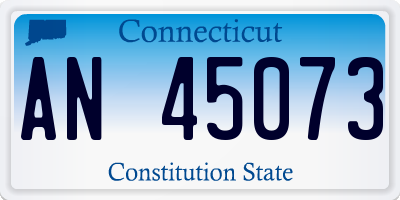 CT license plate AN45073