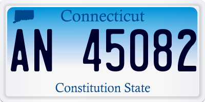 CT license plate AN45082