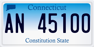 CT license plate AN45100