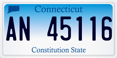 CT license plate AN45116