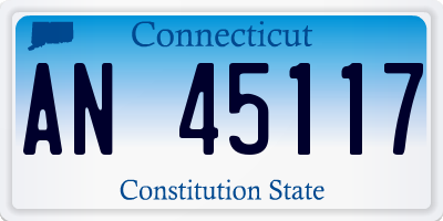 CT license plate AN45117