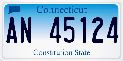 CT license plate AN45124