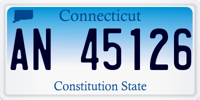 CT license plate AN45126