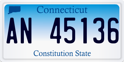 CT license plate AN45136