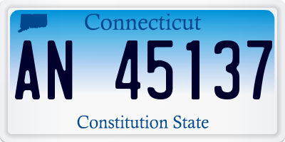 CT license plate AN45137
