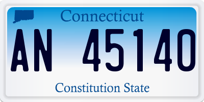 CT license plate AN45140