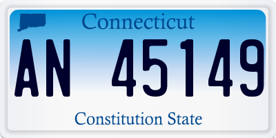 CT license plate AN45149