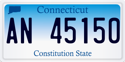 CT license plate AN45150