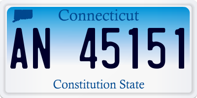 CT license plate AN45151