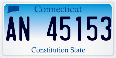 CT license plate AN45153