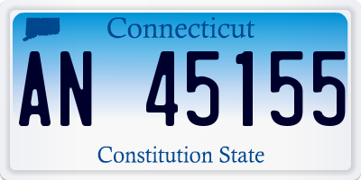 CT license plate AN45155