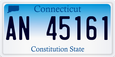 CT license plate AN45161