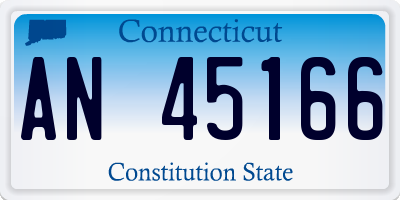 CT license plate AN45166