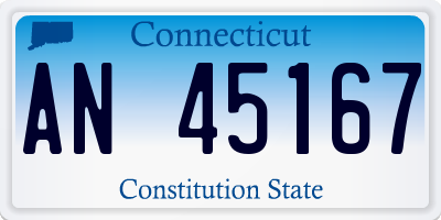 CT license plate AN45167