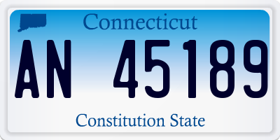 CT license plate AN45189