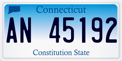 CT license plate AN45192