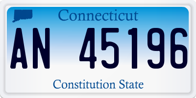 CT license plate AN45196