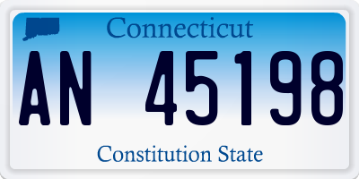 CT license plate AN45198