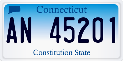 CT license plate AN45201