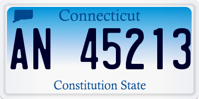 CT license plate AN45213