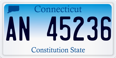 CT license plate AN45236