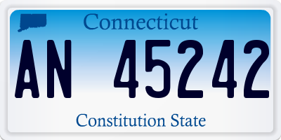 CT license plate AN45242