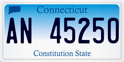 CT license plate AN45250