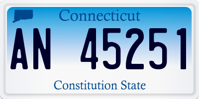 CT license plate AN45251