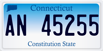 CT license plate AN45255