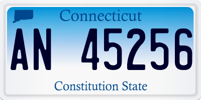 CT license plate AN45256