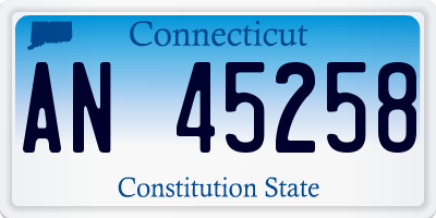 CT license plate AN45258