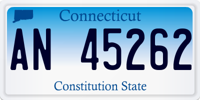 CT license plate AN45262