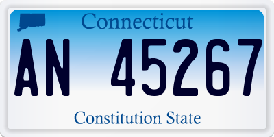 CT license plate AN45267