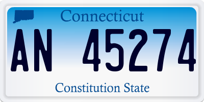 CT license plate AN45274