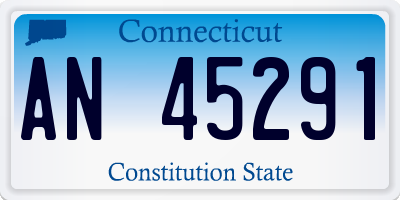 CT license plate AN45291