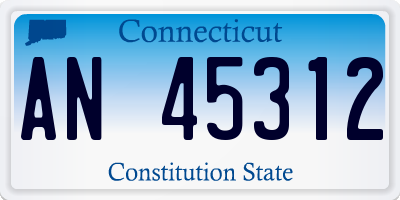 CT license plate AN45312