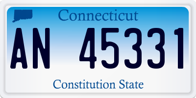 CT license plate AN45331